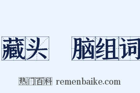 藏头擫脑组词是什么意思的图片